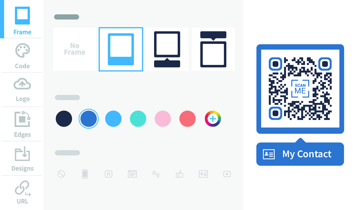 Personalizza i tuoi codici QR aggiungendo cornice, colori e loghi con QR Code Generator PRO.