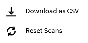 Puoi scaricare i report di scansione in formato CSV condivisibile.