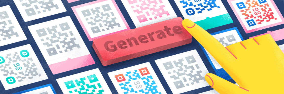 Illustrazione di QR Code in grandi quantità