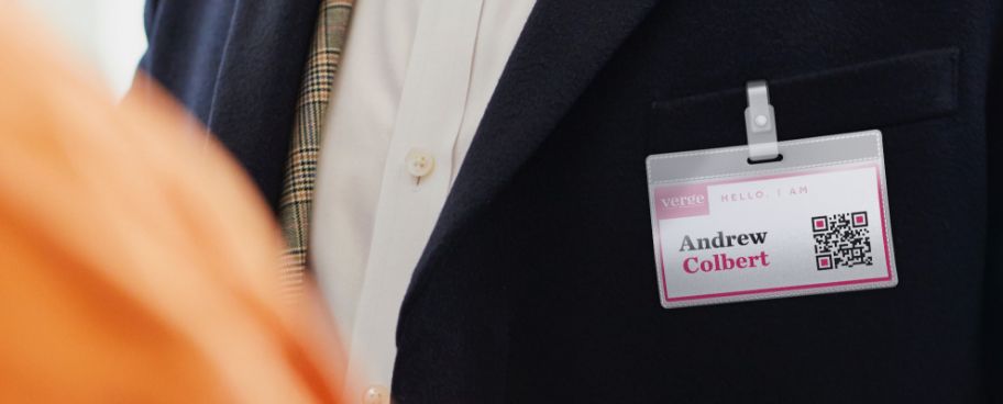 Esempio di QR Code su un badge identificativo
