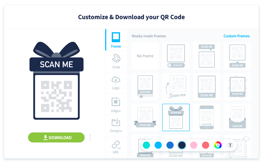 Il software QR Code Generator PRO consente di personalizzare il colore e lo stile del codice QR.