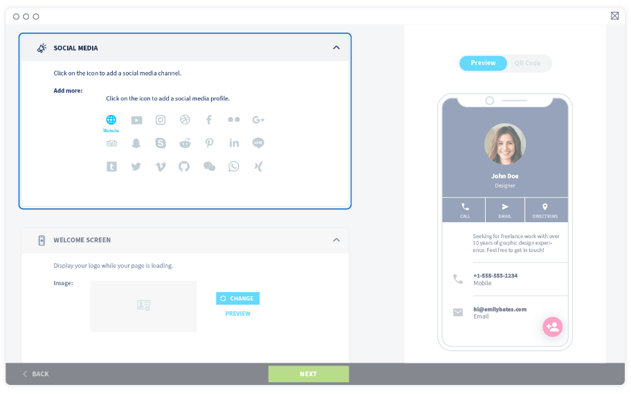 Includi i link ai tuoi social network