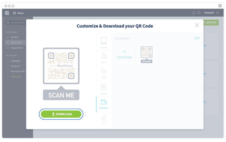 Scarica il QR Code facendo clic su 