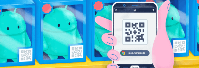 Illustrazione di come scansionare i QR Code con un Android.