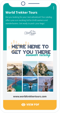 Landing page per scaricare il catalogo di viaggio World Trekker Tours in formato PDF che contiene informazioni dettagliate sulle vacanze estive