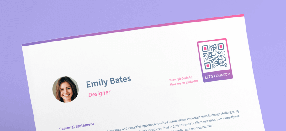 LinkedIn - CV con QR Code