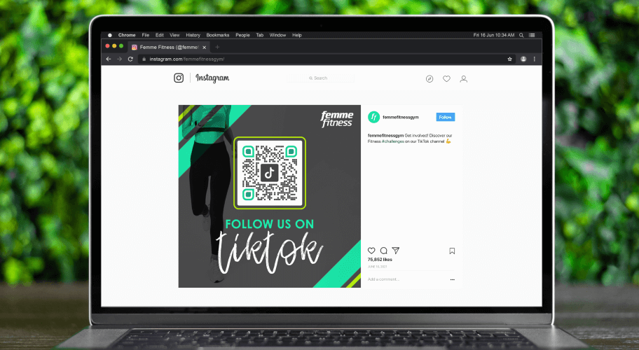 QR Code TikTok per palestre e centri benessere