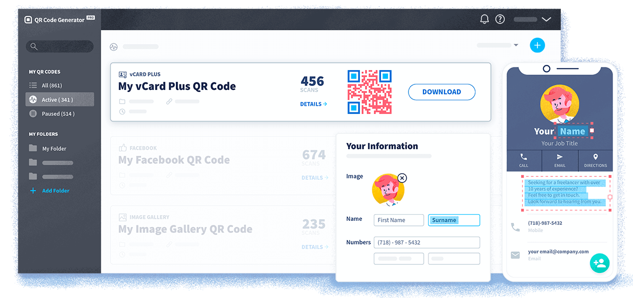 QR Code Generator PRO è una piattaforma di marketing tramite i QR Code