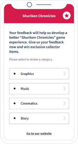 Landing page del QR Code Coupon personalizzato da un'azienda di videogiochi